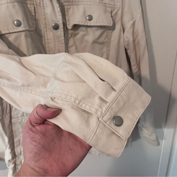 GAP Core Utility Jacket Beach Pebble Cotton Twill Large - Picture 4 of 10